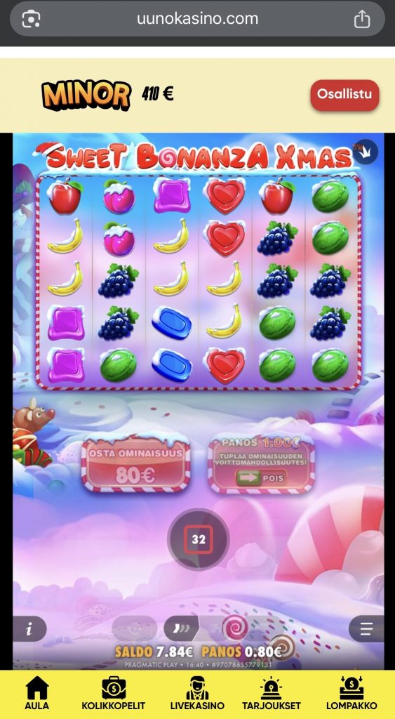 Sweet Bonanza Xmasin pelaaminen Trumo-sivustolla