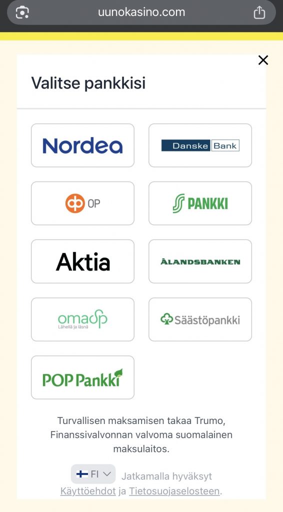 Trumopayn yhteistyöpankit Suomessa