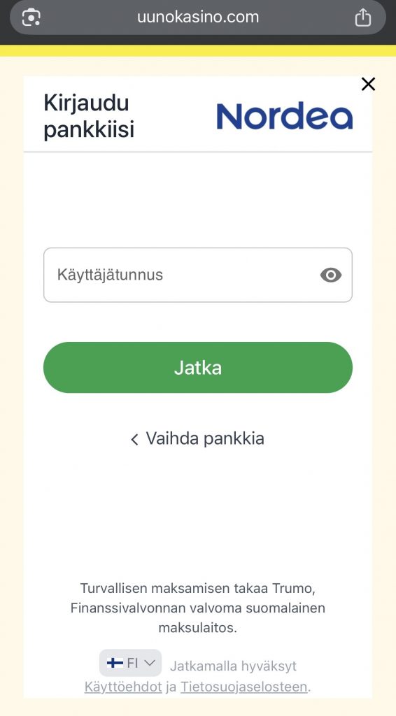 Trumo pikakasino tunnistautuminen
