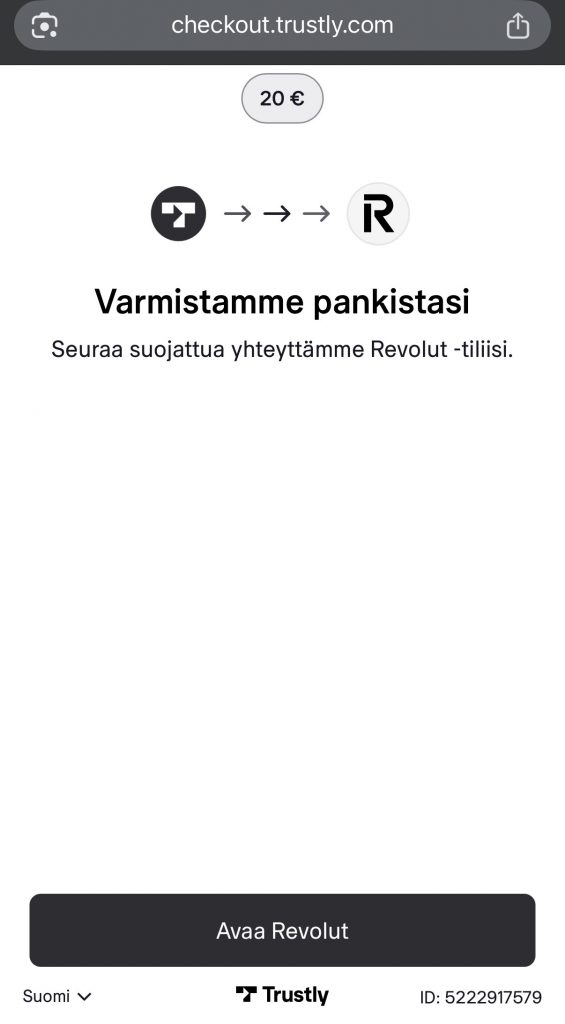 Vahva tunnistautuminen Trustlyn järjestelmässä