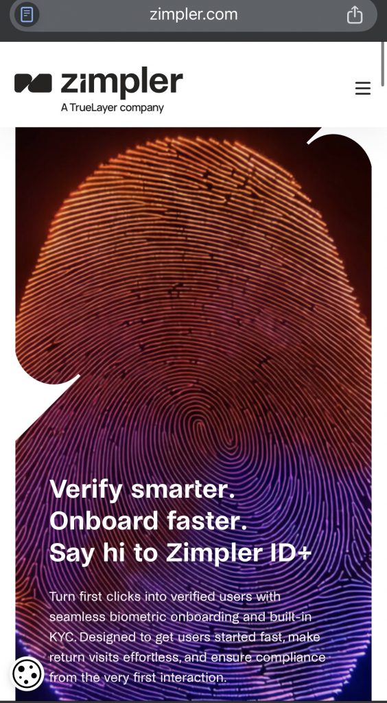 Zimpler ID+ mahdollistaa biometrisen tunnistautumisen