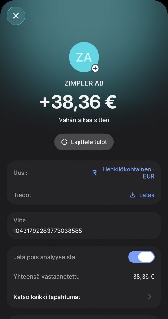 Zimpler casino kotiutus tulee perille jopa minuutissa
