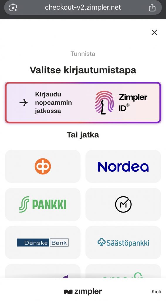 Zimpler nettikasino kirjautuminen