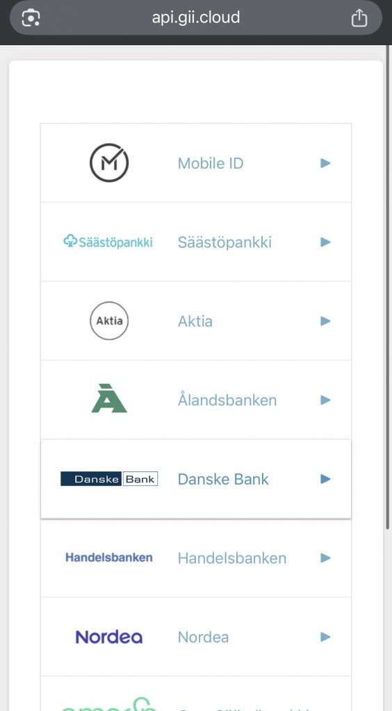 Brite pankkitunnistautuminen henkilöllisyyden varmentamiseksi