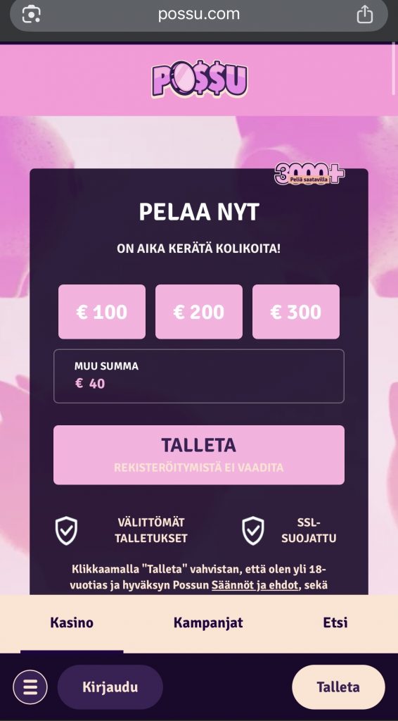Brite kasino ilman rekisteröitymistä etusivu