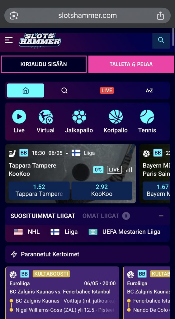 Brite vedonlyönti perinteisen urheilun parissa