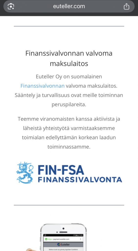 Euteller toimii Suomen finanssivalvonnan alaisuudessa