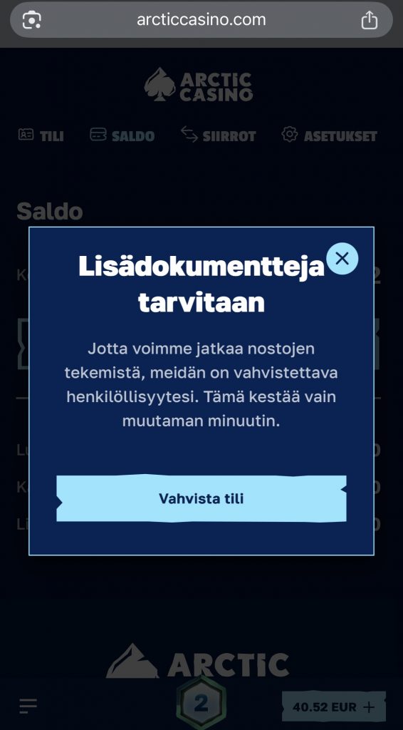 Euteller kasinot vaativat perinteisen KYC-prosessin suorittamista