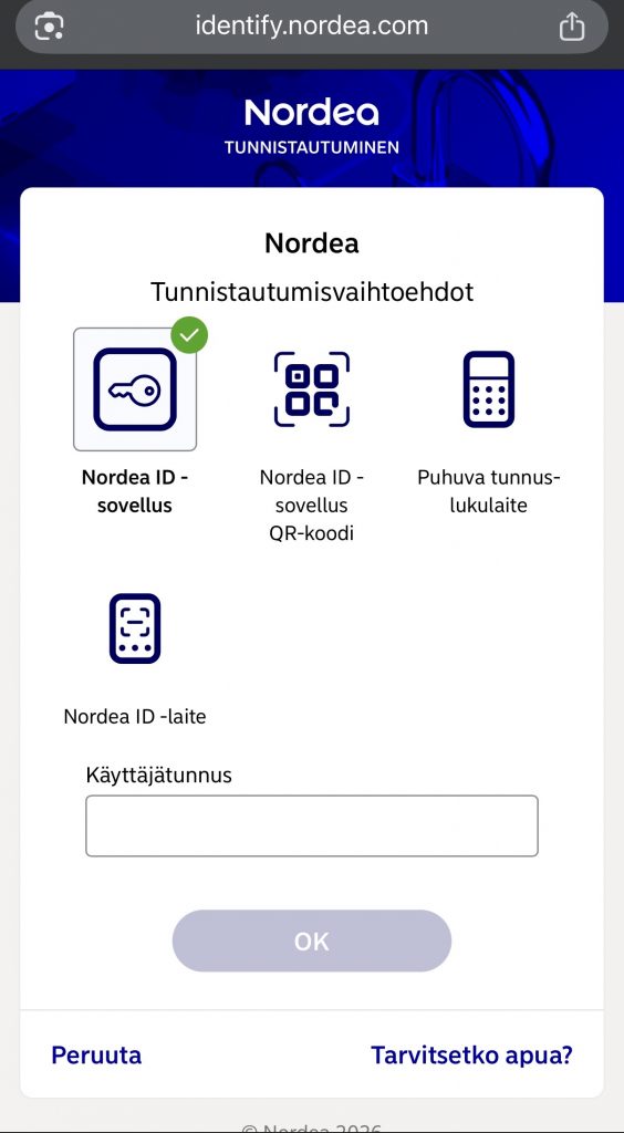 Euteller tunnistautuminen pankkitunnuksilla